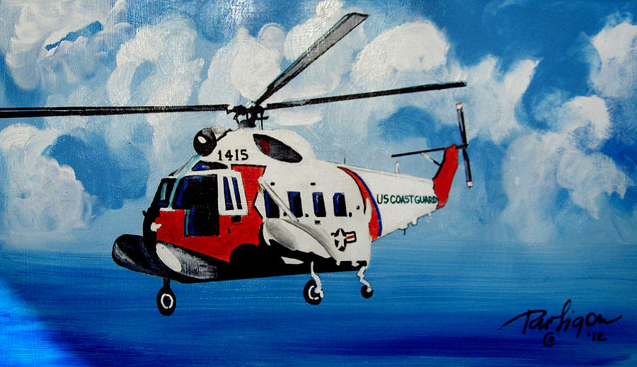 Seattle Painting - Sikorsky HH 52A by Wayne Ligon