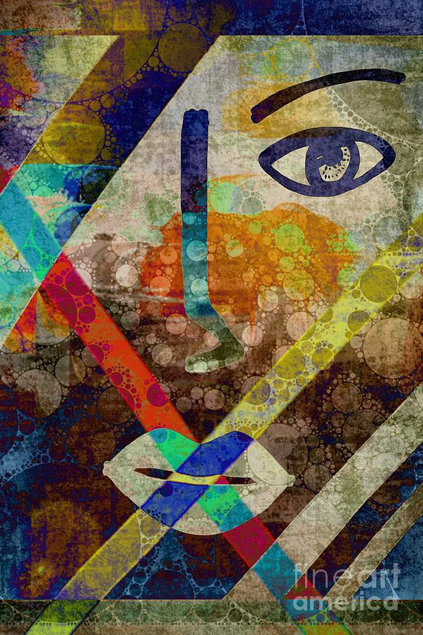 Abstract Digital Art - Silenced - Masked Series by Angelica Smith Bill