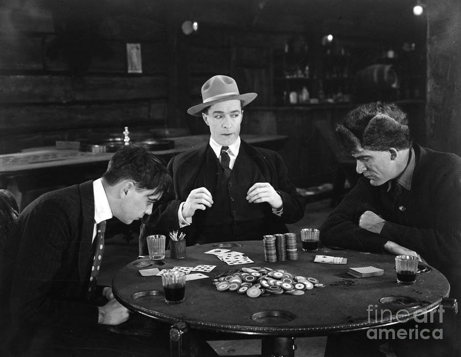 Silent Film Still: Gambling Photograph by Granger
