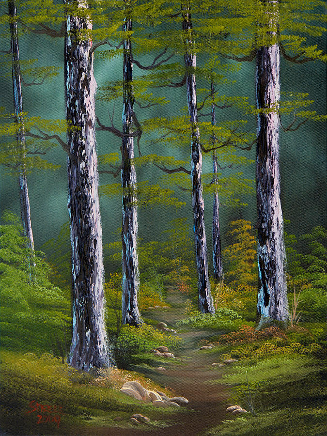 Quiet Pines Painting by Chris Steele