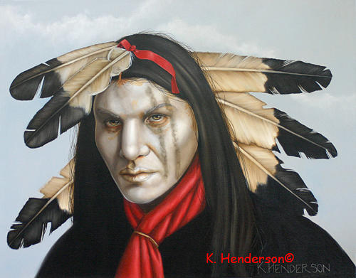 Eagle Painting - Silent Heart by K Henderson by K Henderson