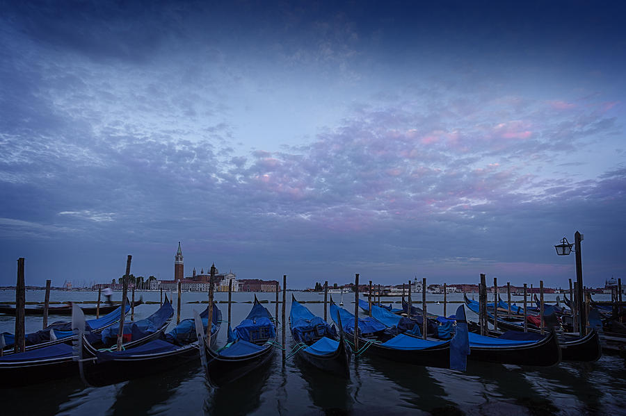 Silent sunset in Venice  Photograph by Dominique Dubied