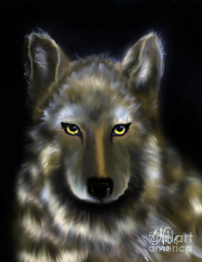 Silent wolf Digital Art by Cynthia Noble - Fine Art America