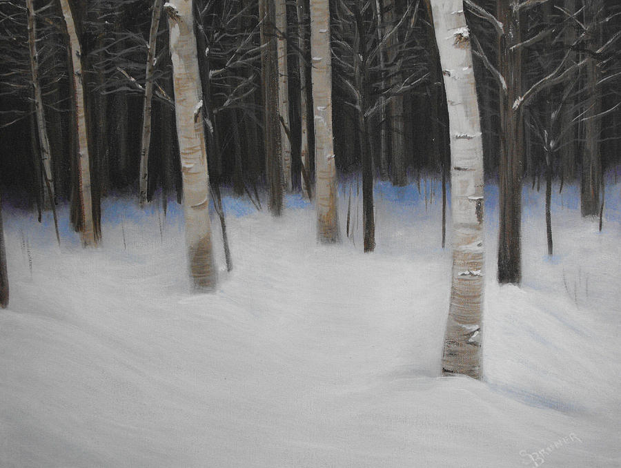 Silent? Woods Painting by Susan Bruner