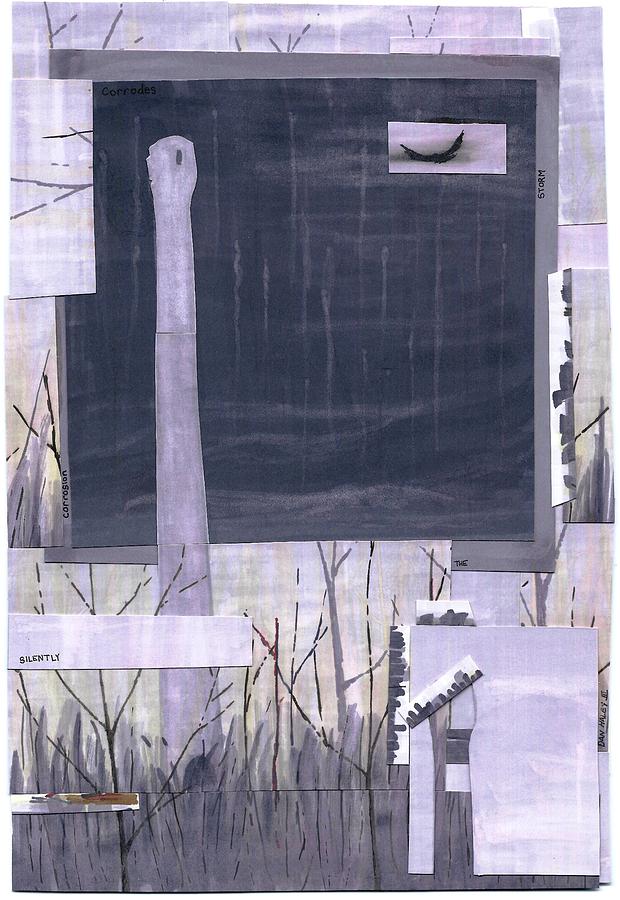 Landscape Drawing - Silently The Storm Corrodes by Dan Haley Landscape Drawing - Silently The Storm Corrodes by Dan Haley