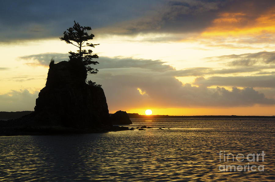 Siletz Bay Sunset Oregon 1 Photograph by Bob Christopher
