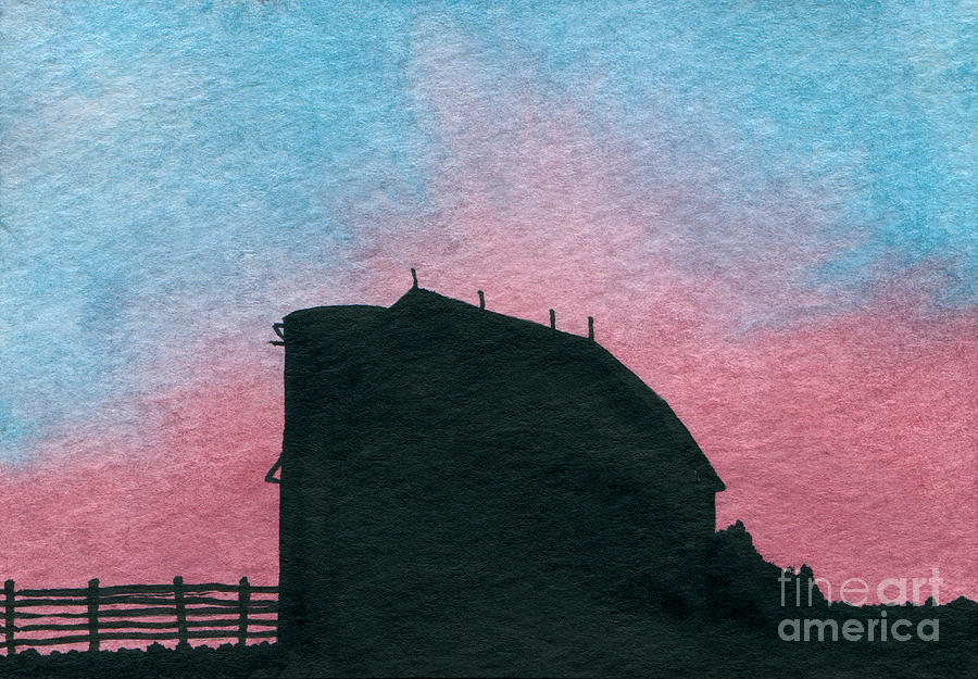 Silhouette Farm Number 1 Painting by R Kyllo