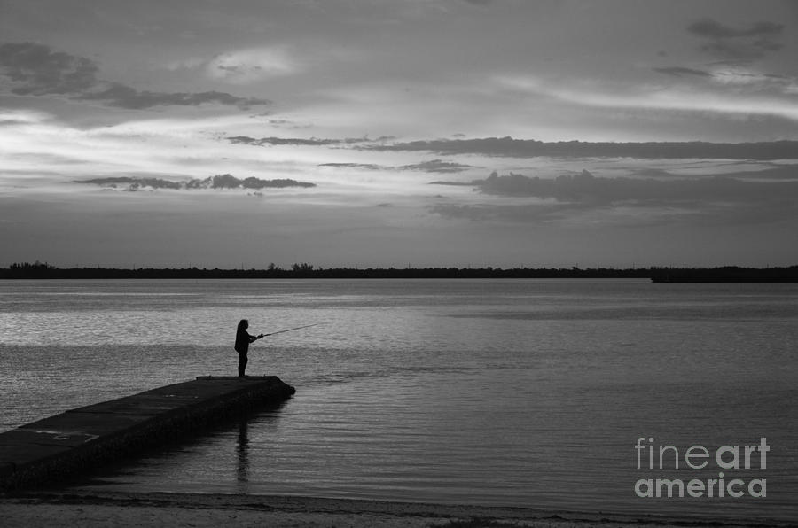 Silhouette In Black And White Photograph by Bob Sample