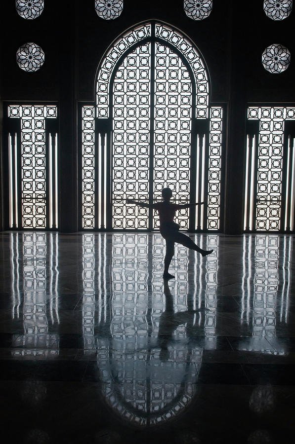Silhouette In The Hassan II Mosque Photograph by Dave Stamboulis Travel Photography
