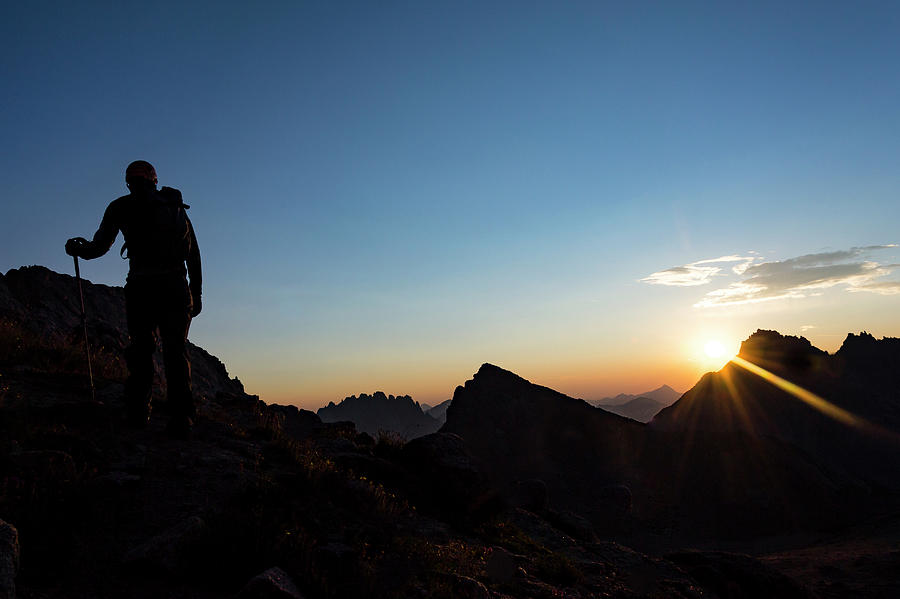 Silhouette Of A Person At Sunrise Photograph by Taylor Reilly - Fine ...