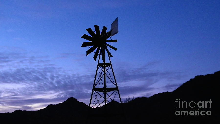 Silhouette of a Windmill Photograph by Ruth Jolly