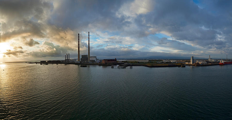 Silhouette Of Chimneys Of The Poolbeg Photograph by Panoramic Images