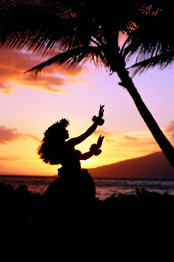 Silhouette of hula dancer near coast, Hawaii Photograph by Thinkstock Images Silhouette of hula dancer near coast, Hawaii Photograph by Thinkstock Images