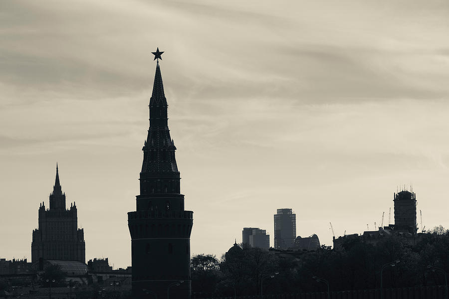 Silhouette Of Kremlin Towers, Moscow Photograph by Panoramic Images