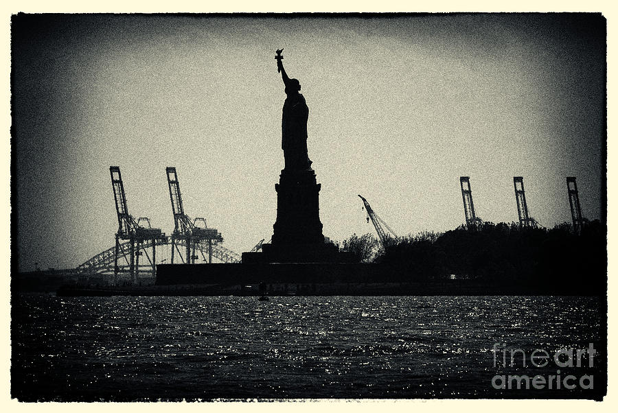 Silhouette of Miss Liberty Photograph by Sabine Jacobs