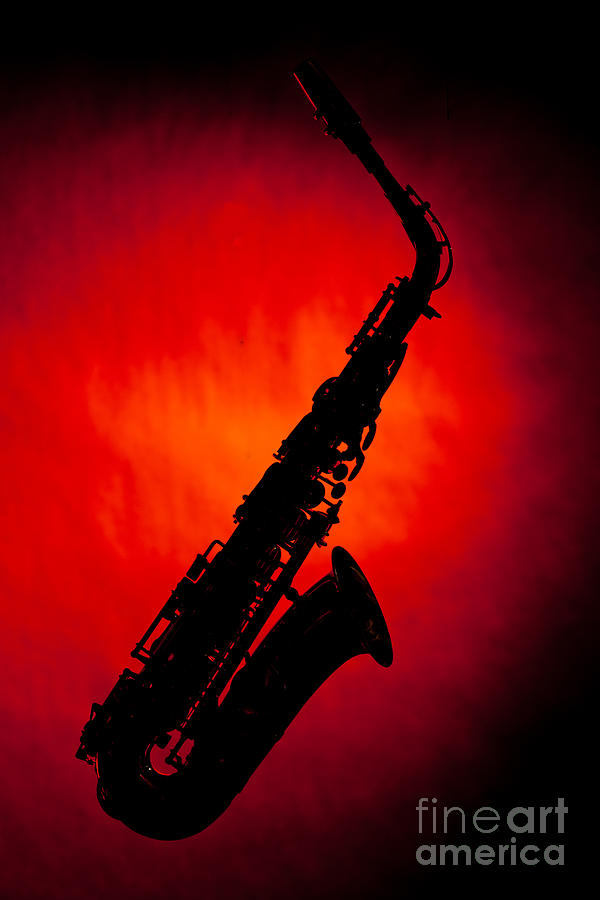Silhouette Photograph of an Alto Saxophone 3357.02 Photograph by M K Miller