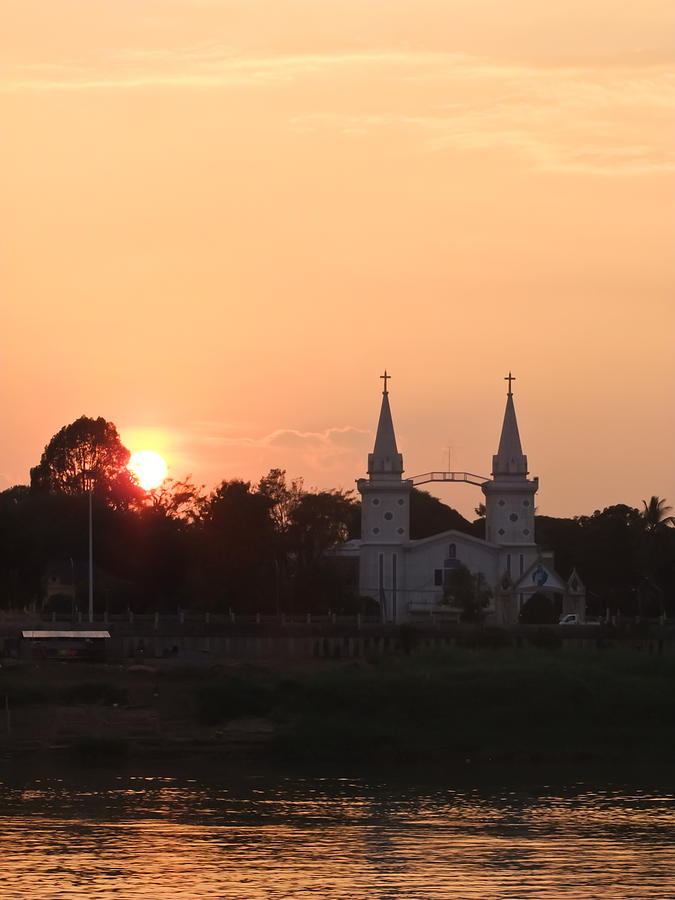 Nature Photograph - Silhouette scenery of Saint Anna Nongsang Catholic Church by Ammar Mas-oo-di