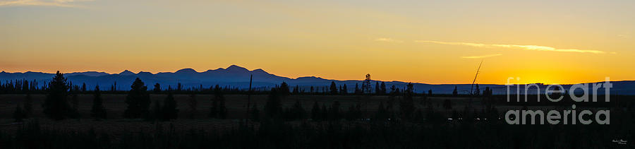 Silhouette Sunrise Yellowstone Pano Photograph by Jennifer White