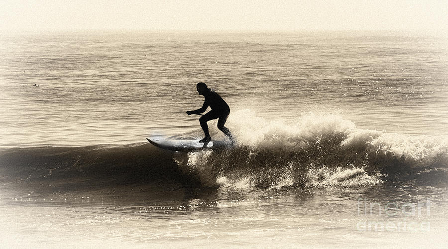 Silhouette Surfer Digital Art by Christopher Cutter - Fine Art America