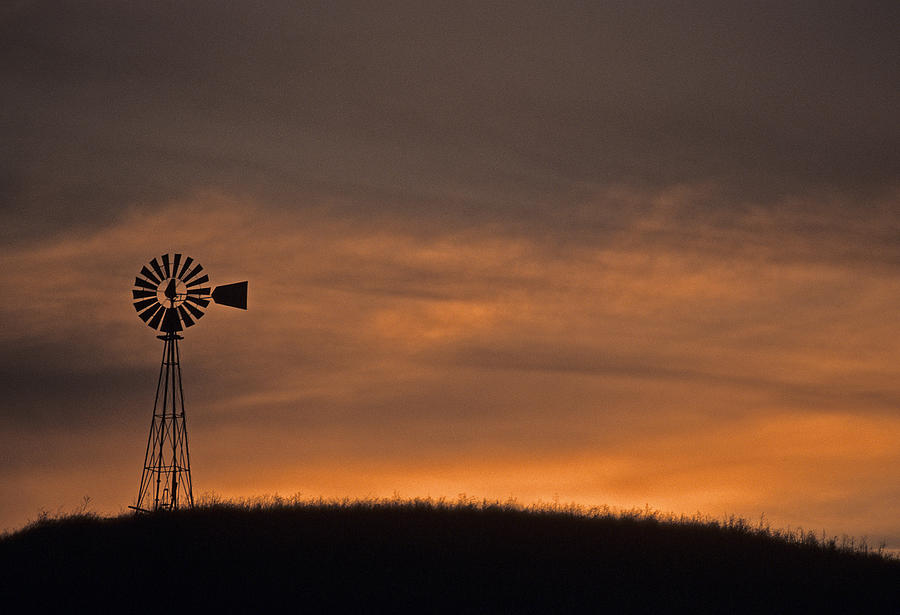 Silhouette Windmill Photograph by Doug Davidson
