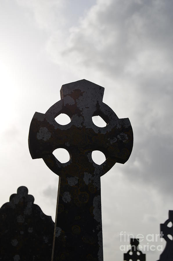 Silhouetted Celtic Cross Photograph by DejaVu Designs