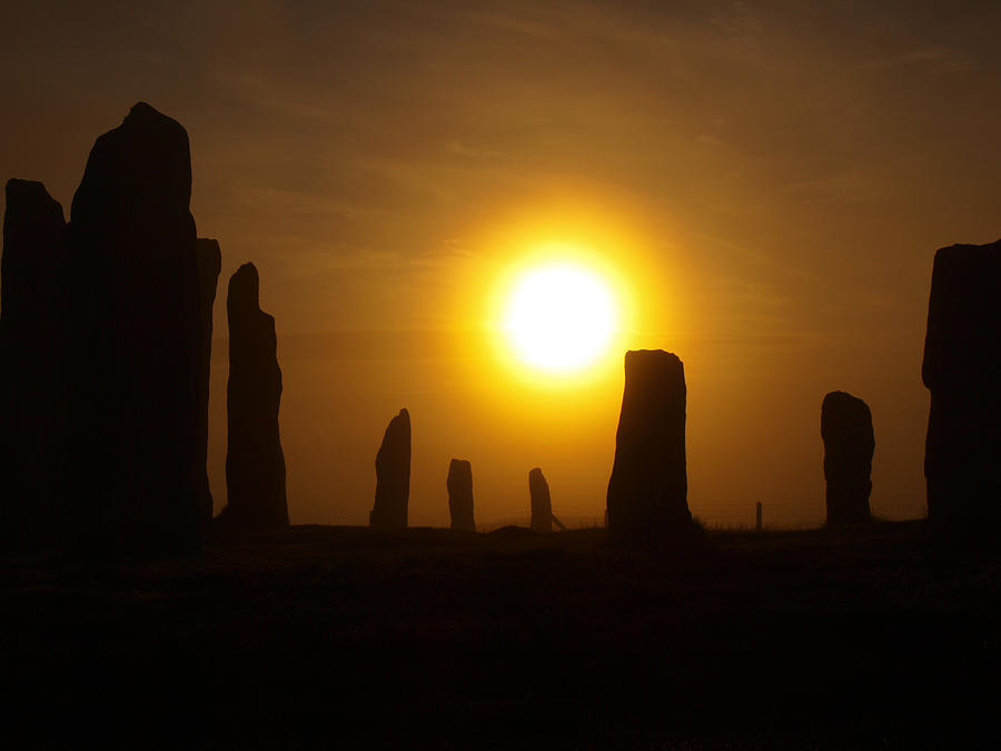 Sunrise Photograph - Silhouetted Stones by Michaela Perryman