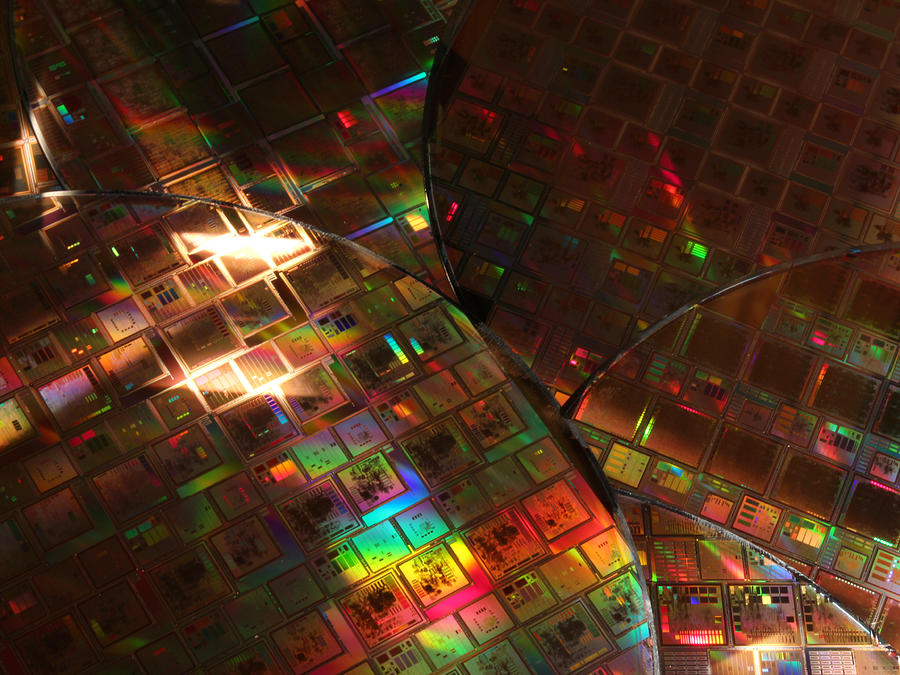 Silicon Wafers With Integrated Circuits Photograph by Science Source