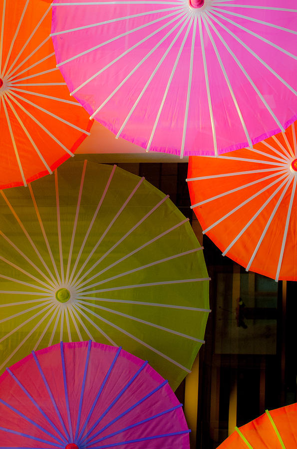 Umbrella Photograph - Silk Parasols by Hakon Soreide