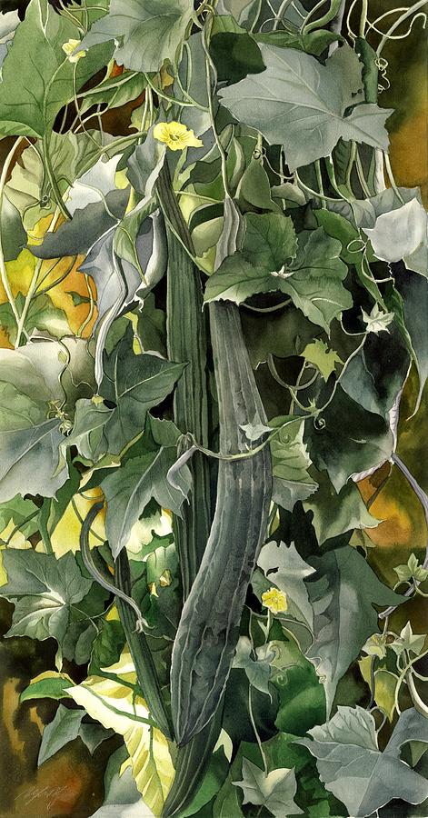 Silk Squash Painting by Alfred Ng