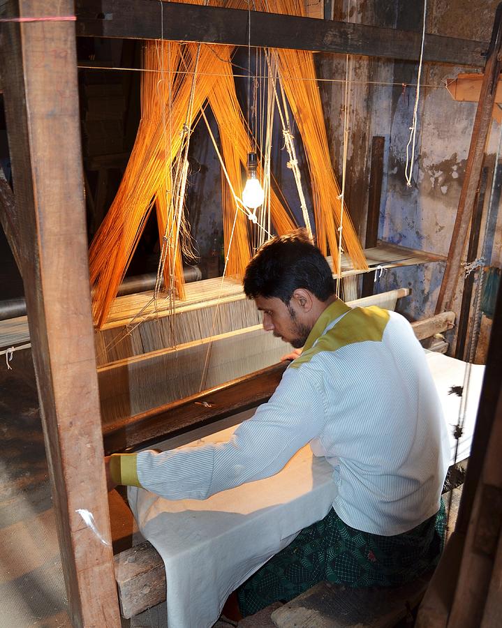Silk Weaver - Varanasi India Photograph by Kim Bemis