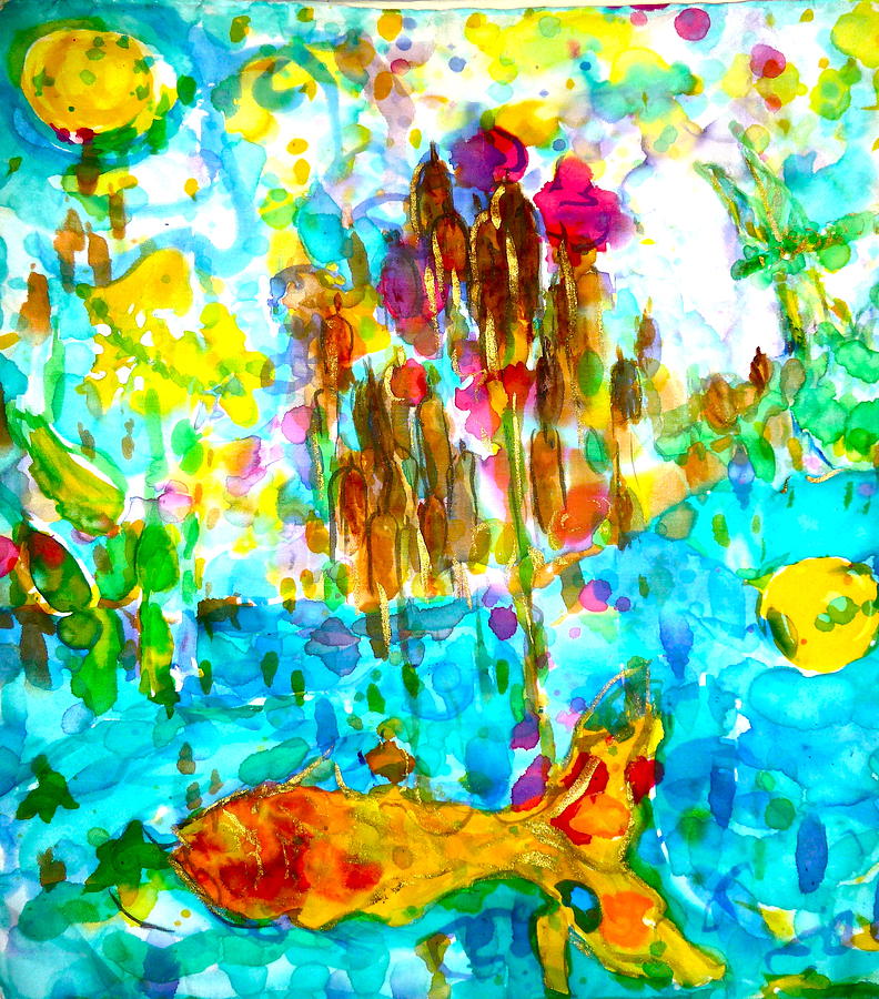 Silken Pond Painting by Phoenix Simpson Silken Pond Painting by Phoenix Simpson
