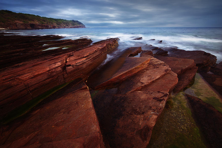Silky Wave and Ancient Rock 1 Photograph by Afrison Ma
