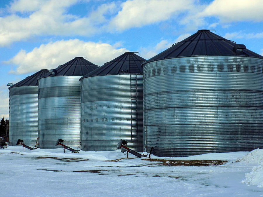 Winter Photograph - Silos by William Tasker