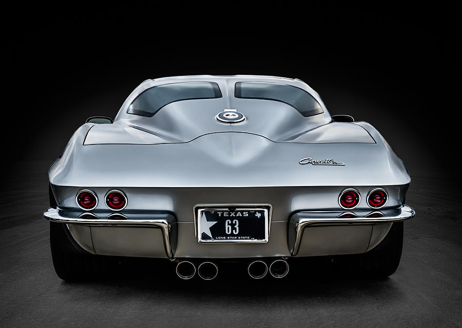Corvette Digital Art - Silver 63 by Douglas Pittman