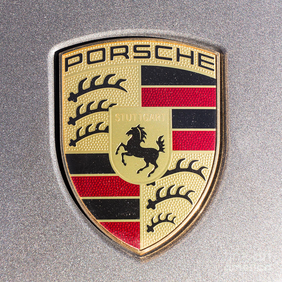 Silver and Gold Porsche 911 Emblem Photograph by Robert Loe