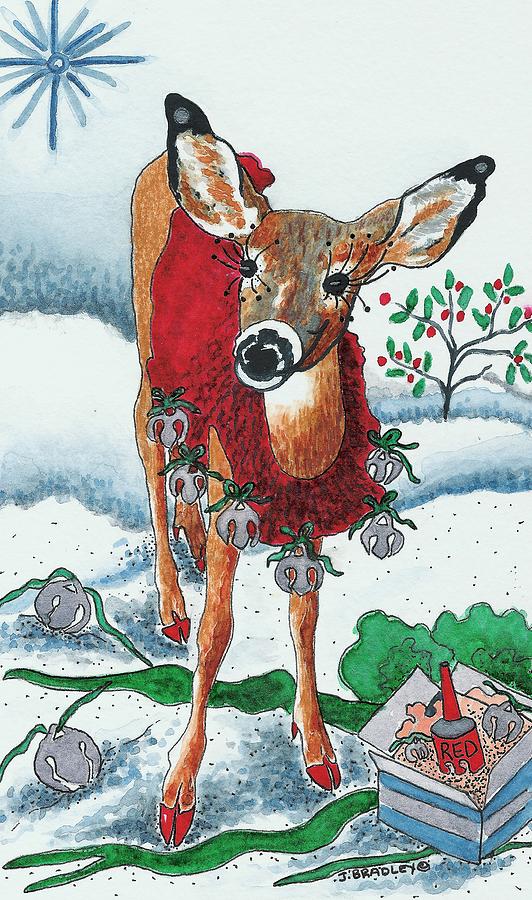 Christmas Painting - Silver Bells by Joy Bradley