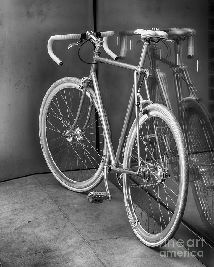 Silver Bike BW Photograph by Jerry Fornarotto