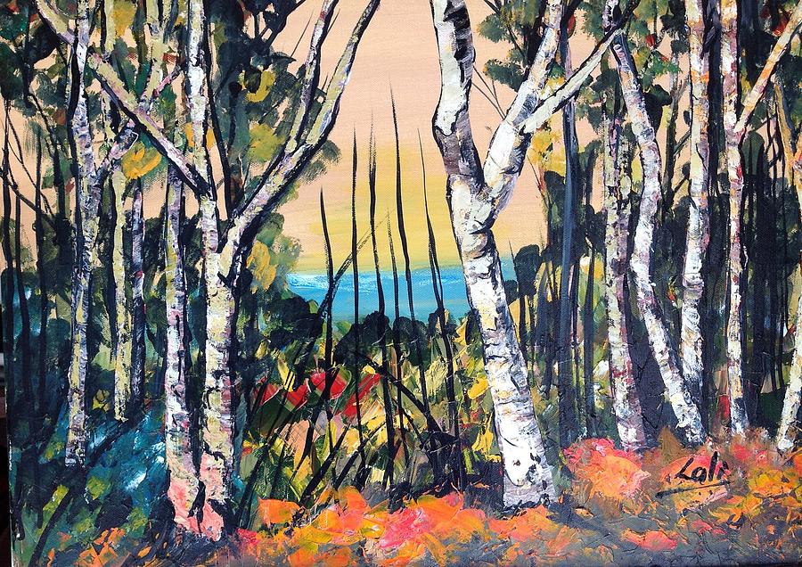 Silver Birch Painting by Lali Shankar - Pixels