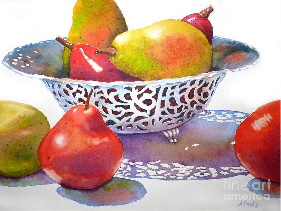 Silver Bowl Painting by Audrey Peaty