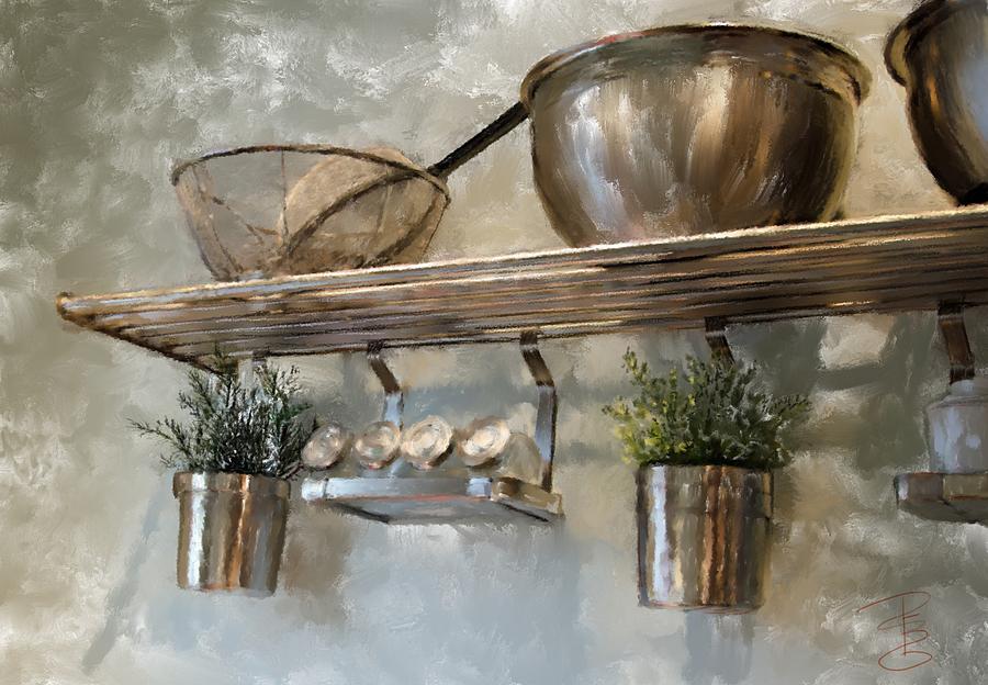Silver bowls Digital Art by Debra Baldwin