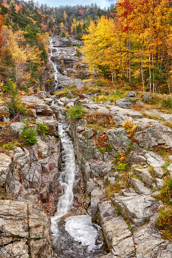 Silver Cascade Falls New Hampshire Photograph by Jack Nevitt