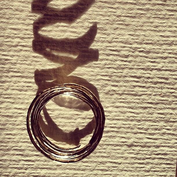 Ring Photograph - Silver circles and shadows by Nic Squirrell