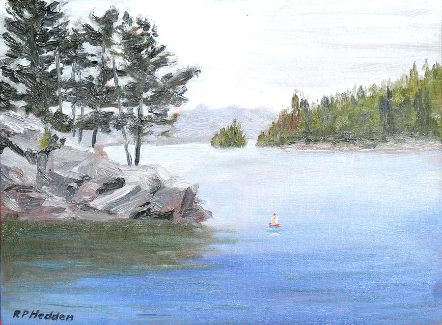 Silver Day Wellesley Island State Park Ny Painting By Robert P Hedden Fine Art America