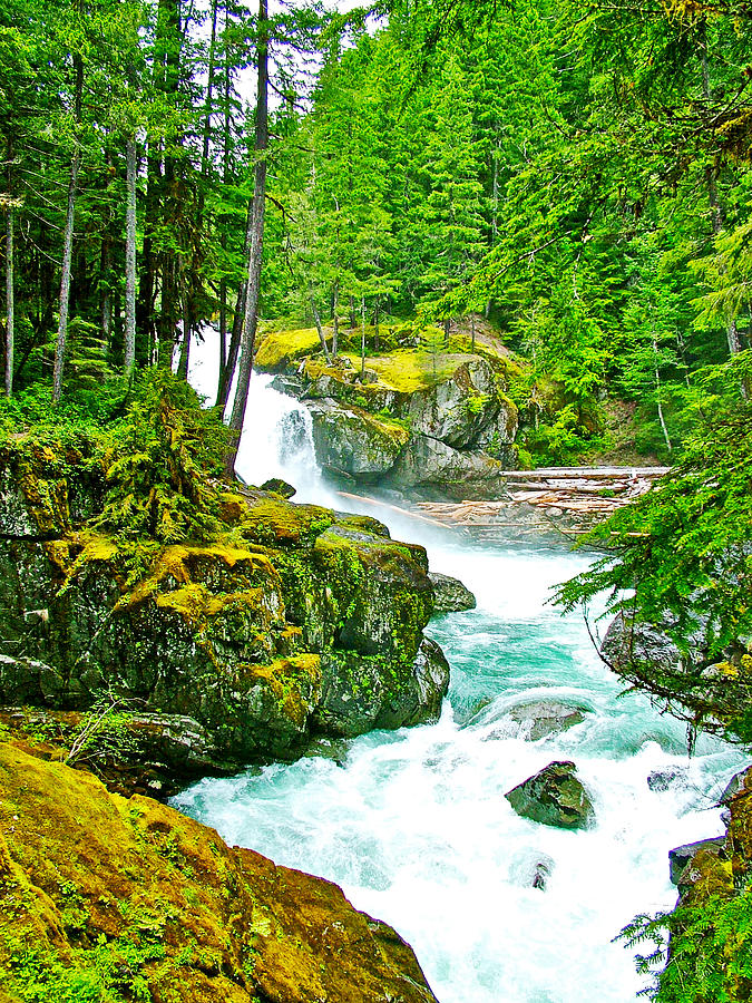 Silver Falls in Mount Rainier National Park-Washington Photograph by ...