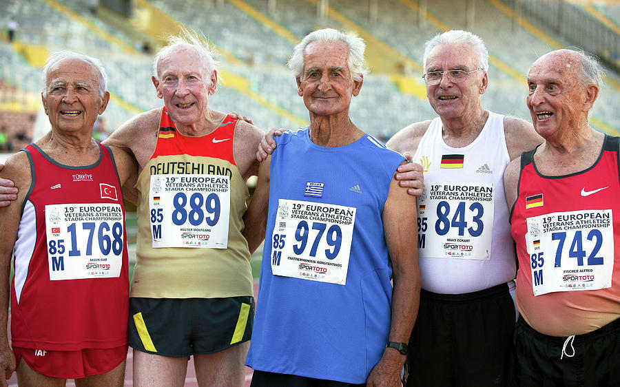 Silver-haired Athletes In Their Late 80s Photograph by Alex Rotas