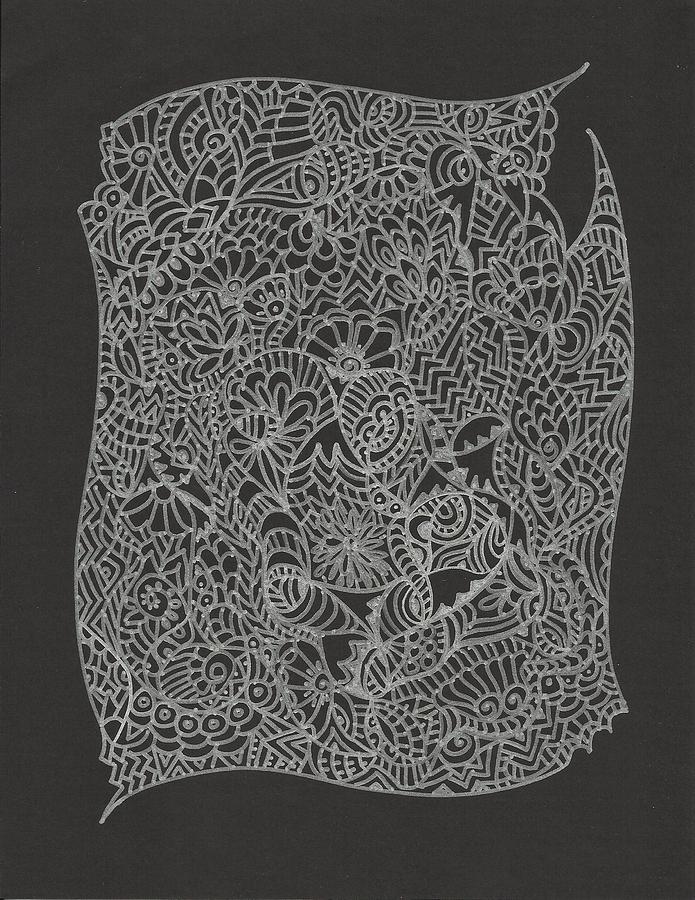 Silver Lace Drawing by Merle Barge Silver Lace Drawing by Merle Barge