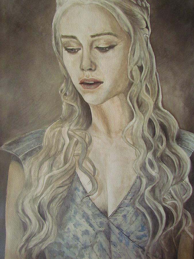 Game Of Thrones Painting - Silver Lady - Daenerys Targaryen by Rory Viale