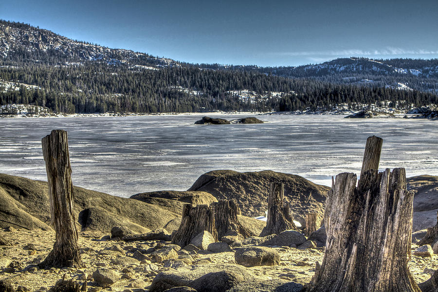 Silver Lake in the Sierra Frozen Over Photograph by SC Heffner