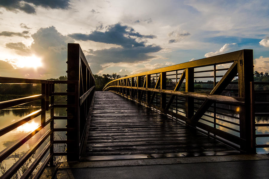 Silver Lake Pedestrian Bridge Photograph by Tom Gort