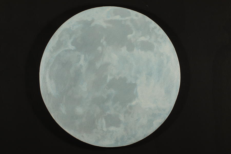 Moon Painting - Silver Moon  by Michael Marcotte